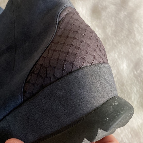 EUC CAMPER Leather Snakeskin Platform Booties Size 38 - Picture 16 of 17